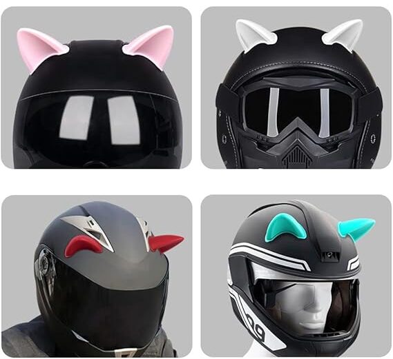 Casco con orejas de gata mujer