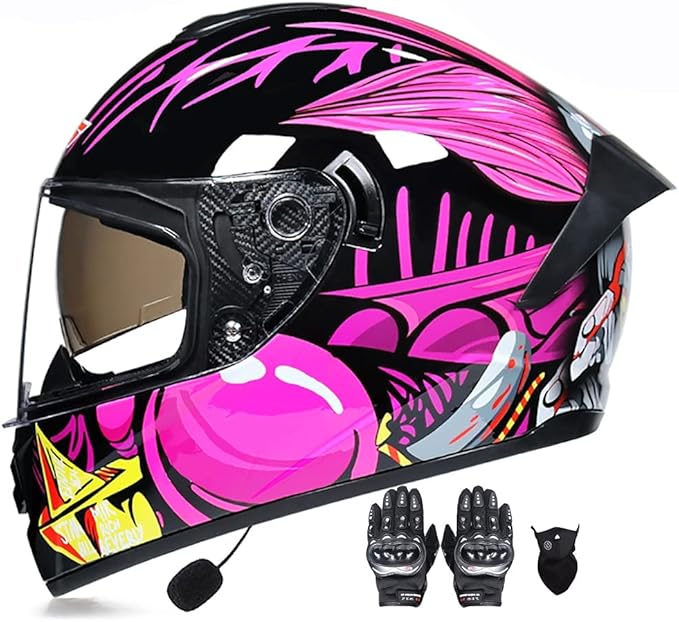 Letetexi - Casco Moto Integral Bluetooth Integrado